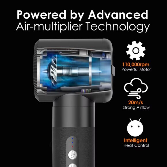 Professional ionic Hair Dryer Brush-Air Styler - 7-in-1 - 1400Watts - Picture 4 of 14